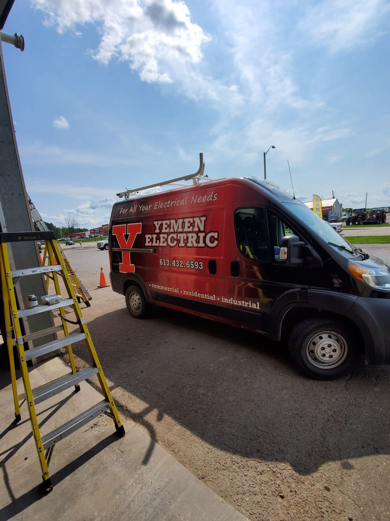 Yemen Electric service van on the road in the Ottawa Valley